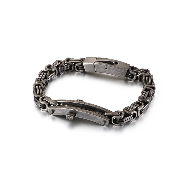Pulseira De Titânio Com Cruz Curva Tipo Costas Para Homens Pulseira De Titânio Com Cruz Curva Tipo Costas Para Homens