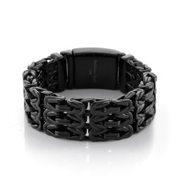 Pulseira Masculina De Titânio Vazada Em Formato De V