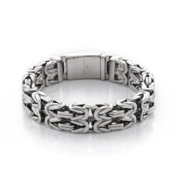 Pulseira Masculina De Titânio Vazada Em Formato De V