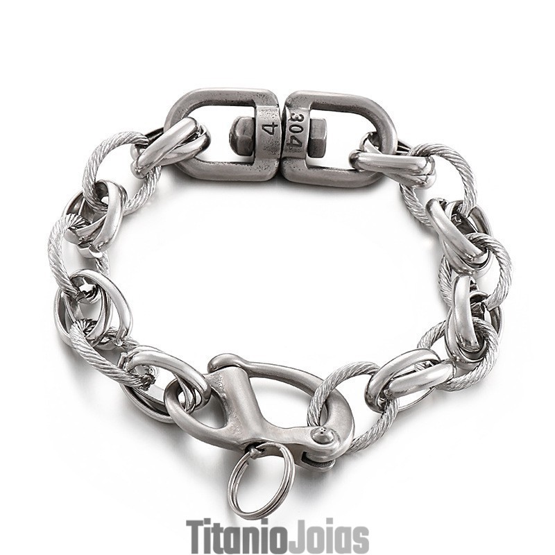 Pulseiras De Titânio Com Emenda O-Word Da Fashion Street Beat Para Homens Pulseiras De Titânio Com Emenda O-Word Da Fashion Street Beat Para Homens
