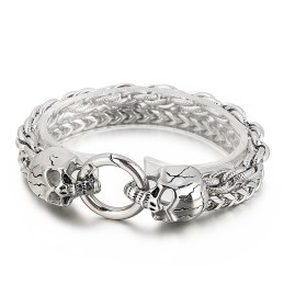 Pulseira De Titânio Estilo Caveira Estilosa E Chique Para Homens