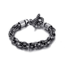 Pulseira De Titânio Com Fecho De Caveira Da Moda Para Homens