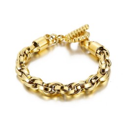 Pulseira De Titânio Com Fecho De Caveira Da Moda Para Homens