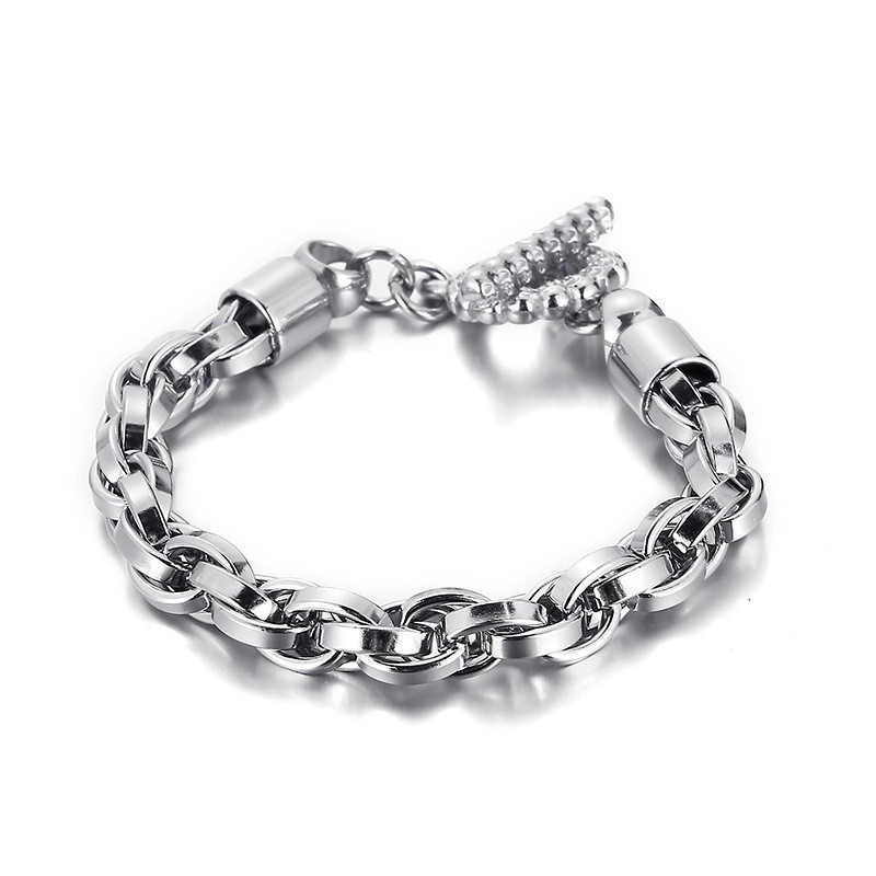 Pulseira De Titânio Com Fecho De Caveira Da Moda Para Homens Pulseira De Titânio Com Fecho De Caveira Da Moda Para Homens