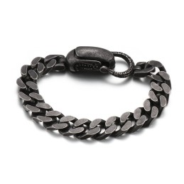 Pulseira Chique De Titânio Cubano Para Homens