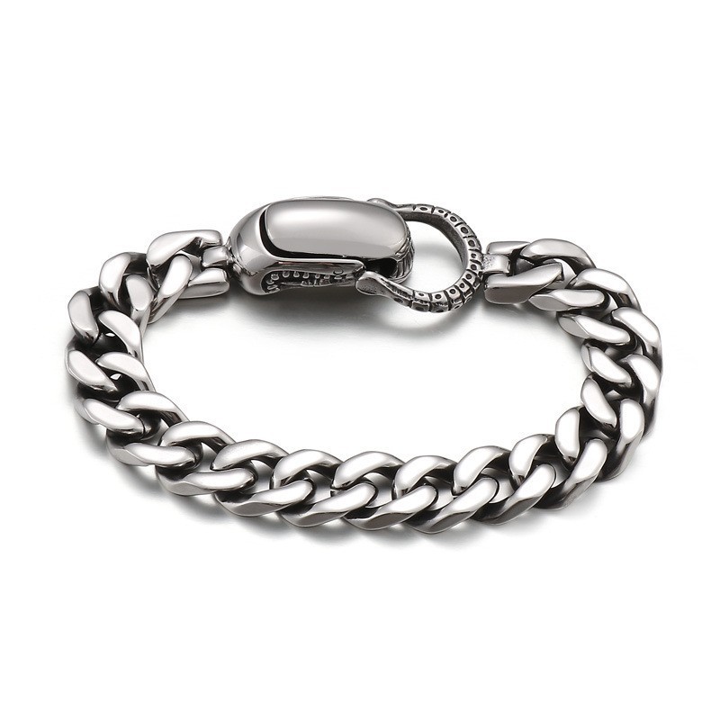 Pulseira Chique De Titânio Cubano Para Homens Pulseira Chique De Titânio Cubano Para Homens