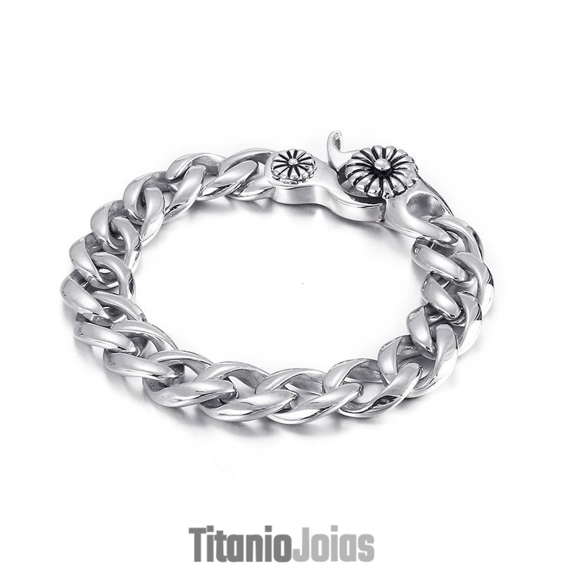 Pulseira De Titânio Com Fivela De Caracol Estilo Chique Popular Para Homens Pulseira De Titânio Com Fivela De Caracol Estilo Chique Popular Para Homens