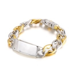 Pulseira De Titânio Masculina Da Moda Hip Hop Rock