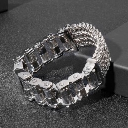 Pulseira De Titânio Masculina Com Pulseira De Motociclista De Aço Popular