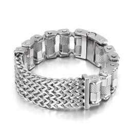 Pulseira De Titânio Masculina Com Pulseira De Motociclista De Aço Popular