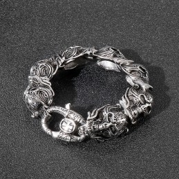 Pulseira De Titânio Masculina Cool Skull