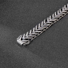 Pulseira Masculina De Titânio Em V Com Camada Única E Estilo Cool Chic