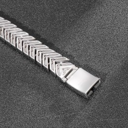 Pulseira De Titânio Estilo Chique E Estiloso Com Osso De Cobra Para Presente