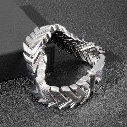 Pulseira De Titânio Estilo Chique E Estiloso Com Osso De Cobra Para Presente
