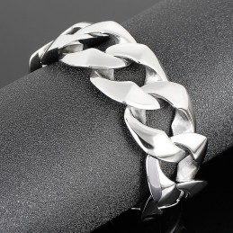 Pulseira De Titânio Polida Para Homens Da Moda