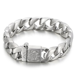 Pulseira De Titânio Masculina De Aço Da Fashion Highlights Hip-Hop