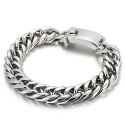Pulseira De Titânio De Cor Sólida E Estilosa De Rua Para Homens
