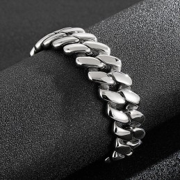 Pulseira De Titânio Em Formato De Diamante Chic Wind