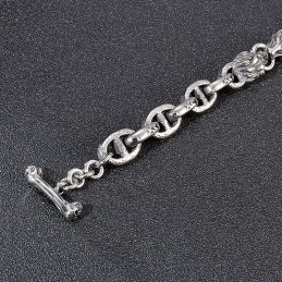 Corrente De Palavra De Titânio Da Moda Com Cabeça De Leão, Pulseira Masculina, Acessórios De Palco