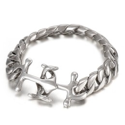 Pulseira Masculina Titanium Chic Wind Boat Anchor