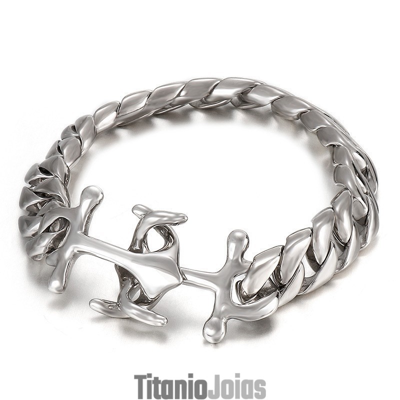 Pulseira Masculina Titanium Chic Wind Boat Anchor Pulseira Masculina Titanium Chic Wind Boat Anchor