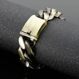 Pulseira Deslumbrante Da Moda Pulseira De Bronze E Titânio