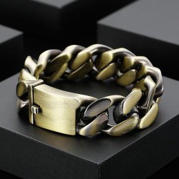 Pulseira Deslumbrante Da Moda Pulseira De Bronze E Titânio