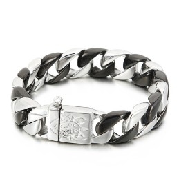 Pulseira De Titânio Preta Para Homens