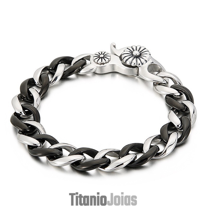 Pulseira De Titânio Preta Para Homens