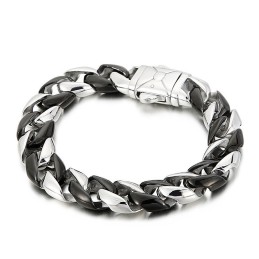 Pulseira De Titânio Preta Para Homens