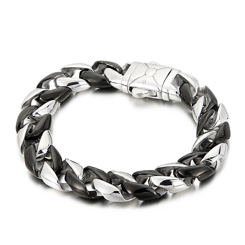 Pulseira De Titânio Preta Para Homens