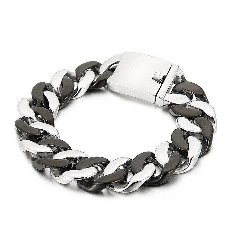 Pulseira De Titânio Preta Para Homens