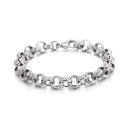 Pulseira De Corrente De Titânio Em Formato De Cruz Em O, Estilo Antigo E Chique