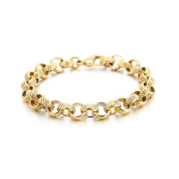 Pulseira De Corrente De Titânio Em Formato De Cruz Em O, Estilo Antigo E Chique