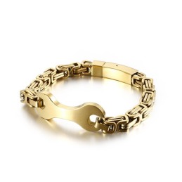 Pulseira De Corrente De Titânio Imperador Masculina Fashion Tide