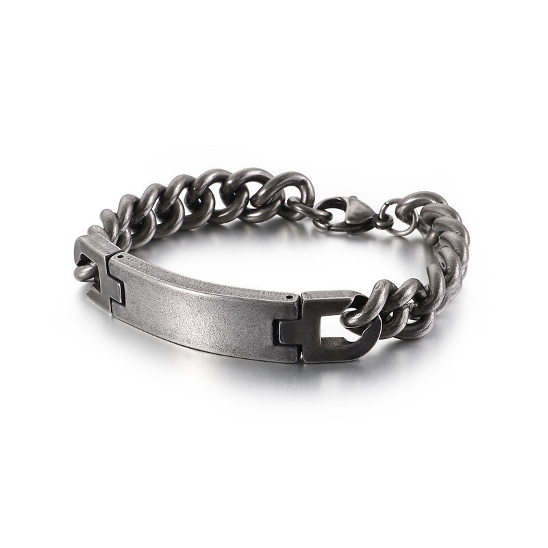 Pulseira De Titânio Masculina Fashion Bend