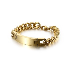 Pulseira De Titânio Masculina Fashion Bend