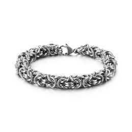 Pulseira De Titânio Trançada Com Laços