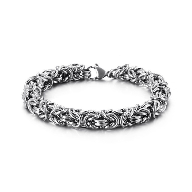 Pulseira De Titânio Trançada Com Laços Pulseira De Titânio Trançada Com Laços