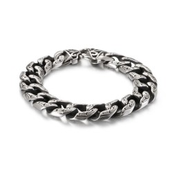 Pulseira Masculina De Titânio Cool Exaggerated Chic