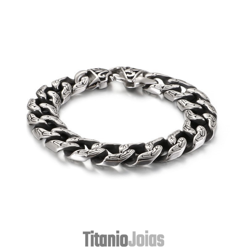 Pulseira Masculina De Titânio Cool Exaggerated Chic Pulseira Masculina De Titânio Cool Exaggerated Chic