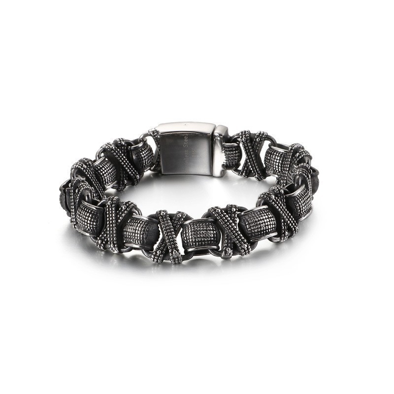 Pulseira Cool Cross Pulseira Masculina Chic De Titânio Pulseira Cool Cross Pulseira Masculina Chic De Titânio