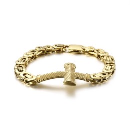 Pulseira De Titânio Com Cruz Para Homens