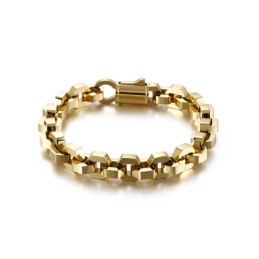 Pulseira Masculina Elegante De Titânio Geométrica