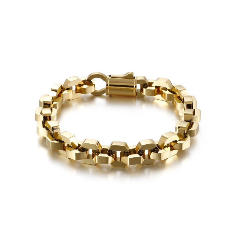 Pulseira Masculina Elegante De Titânio Geométrica Pulseira Masculina Elegante De Titânio Geométrica