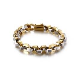 Pulseira Da Moda Geométrica Masculina Titânio Acessórios Maré