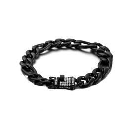 Pulseira Masculina De Titânio Preto