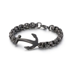 Pulseira De Titânio Com Âncora De Barco Da Moda À Venda