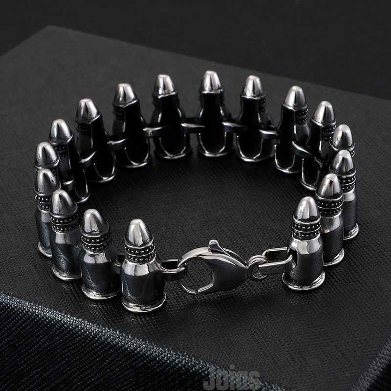 Pulseiras De Bala Masculinas Com Acessórios De Rock Gótico Chique Pulseiras De Bala Masculinas Com Acessórios De Rock Gótico Chique