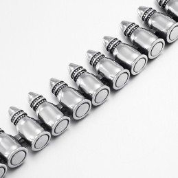 Pulseiras De Bala Masculinas Com Acessórios De Rock Gótico Chique